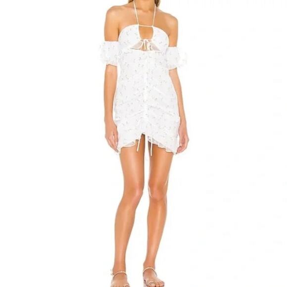 For Love & Lemons X REVOLVE Sand Dollar Mini Dress in White Size: XS - Picture 1 of 9